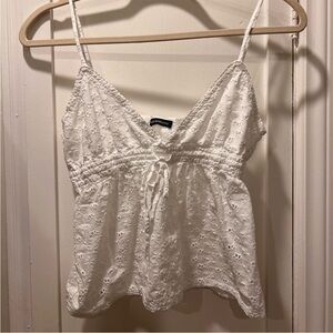Brandy Melville Babydoll Eyelet Top